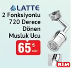 LATTE 2 FONKSİYONLU 720 DERECE DÖNEN MUSLUK UCU